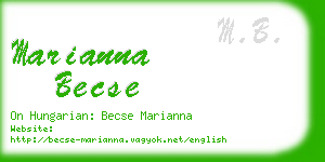 marianna becse business card